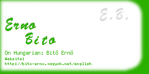 erno bito business card